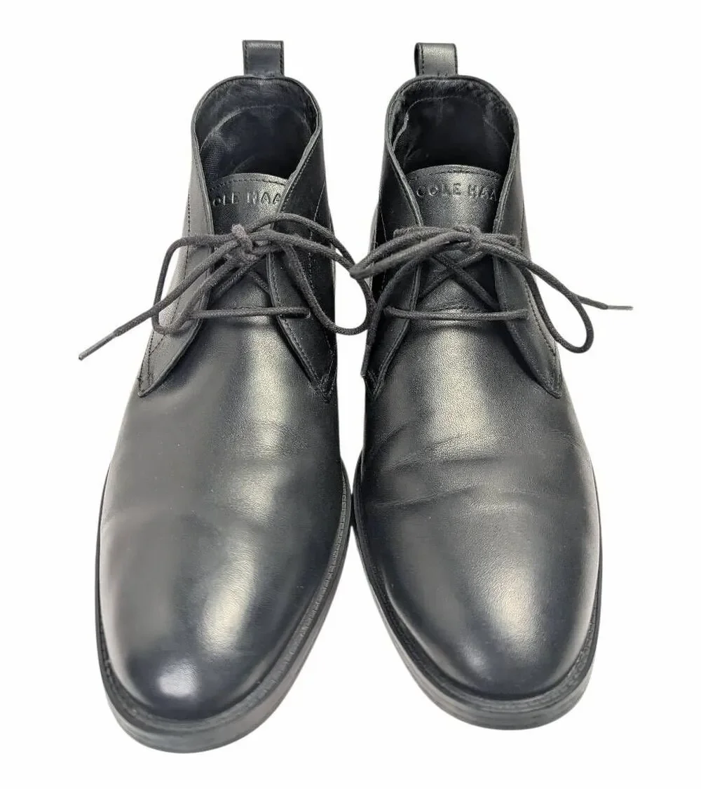 Cole Haan Grand Kennedy Black leather chukka lace up ankle boot mens 7